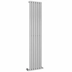 Metro Vertical Radiator - Chrome - Single Panel (H1800 x W354mm) -Radiators Shop Metro Vertical Radiator Chrome Single Panel H1800mm n d1 460