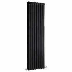 Metro Vertical Radiator - Gloss Black - Double Panel (1800mm High)