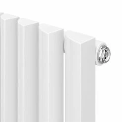 Monza 1600 x 355 Vertical Venetian Style White Designer Radiator -Radiators Shop Monza Venetian White Vertical 460