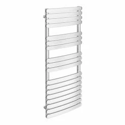 Murano Curved Heated Towel Rail H1200mm x W490mm Chrome