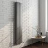 Nova Anthracite Vertical Double Panel Aluminium Radiator 1800 x 372mm (4 Section) -Radiators Shop NVAL34DA p