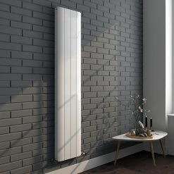 Nova White Vertical Double Panel Aluminium Radiator 1800 x 372mm (4 Section)