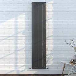Nova Anthracite Vertical Single Panel Aluminium Radiator 1800 x 375mm (4 Section) -Radiators Shop NVAL34SA d2 460