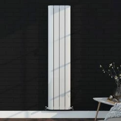 Nova White Vertical Single Panel Aluminium Radiator 1800 x 375mm (4 Section) -Radiators Shop NVAL34SW d2 460