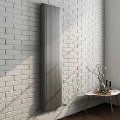 Nova Anthracite Vertical Double Panel Aluminium Radiator 1800 x 466mm (5 Section)