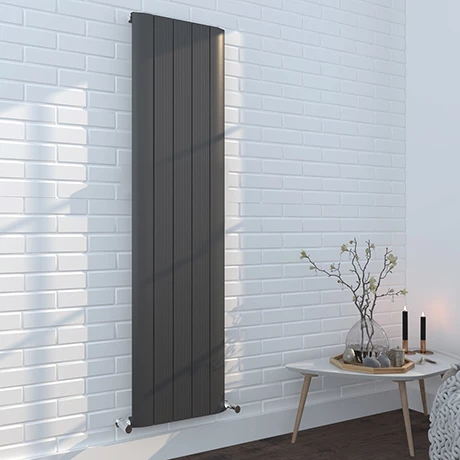 Nova Anthracite Vertical Single Panel Aluminium Radiator 1800 x 470mm (5 Section) 3 Nova Anthracite Vertical Single Panel Aluminium Radiator 1800 x 470mm (5 Section)