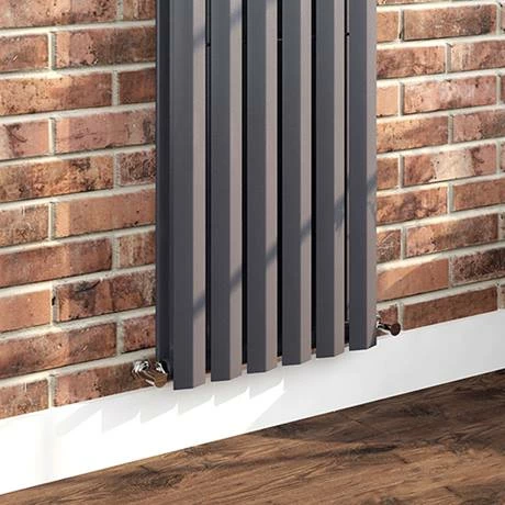 Milan 1800 x 452 Vertical Anthracite Double Panel Radiator 4 Milan 1800 x 452 Vertical Anthracite Double Panel Radiator - Image 2