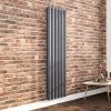 Milan 1800 x 452 Vertical Anthracite Double Panel Radiator -Radiators Shop NVANT1845D p