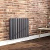 Milan 600 x 680 Horizontal Anthracite Double Panel Radiator