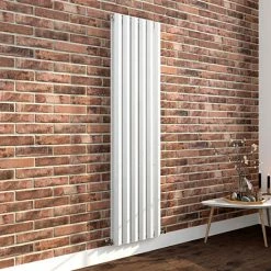 Milan 1800 x 452 Vertical White Double Panel Radiator