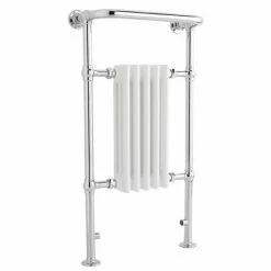 Old London - Chrome & White Tilbury Radiator - 965 x 540mm - LDR002