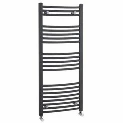 Nuie - Curved Ladder Towel Rail 500 x 1150mm - Anthracite - MTY104