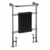 Burlington Trafalgar Black Heated Towel Rail Radiator -Radiators Shop R1CHRBLA P