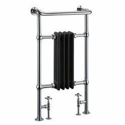 Burlington Bloomsbury Black Heated Towel Rail Radiator - R2CHRBLA