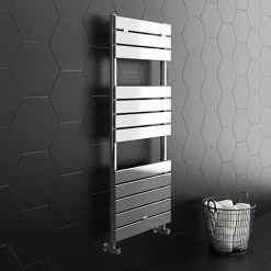 Milan Heated Towel Rail 1213mm x 500mm Chrome