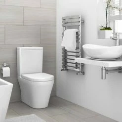 Murano Curved H800mm x W490mm Heated Towel Rail - Chrome -Radiators Shop RAD08 nd2 460