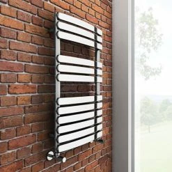 Murano Curved H800mm x W490mm Heated Towel Rail - Chrome -Radiators Shop RAD08 nd3 460