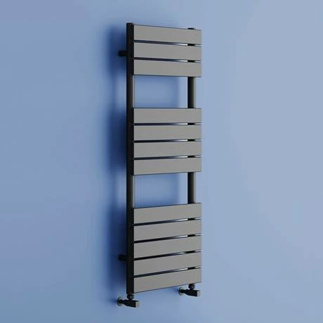 Milan Matt Black 1200 x 490mm Heated Towel Rail 4 Milan Matt Black 1200 x 490mm Heated Towel Rail - Image 2