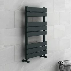 Milan Heated Towel Rail 840mm x 500mm Anthracite