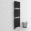 Milan Matt Black 1512 x 500mm Heated Towel Rail 2 Milan Matt Black 1512 x 500mm Heated Towel Rail -Radiators Shop RAD15MB prod1a