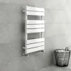 Milan White 800 x 490mm Heated Towel Rail