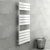 Milan White 1200 x 490mm Heated Towel Rail -Radiators Shop RAD21W np