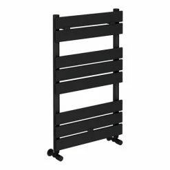 Milan Matt Black 840mm x 500mm Heated Towel Rail 8 Milan Matt Black 840mm x 500mm Heated Towel Rail -Radiators Shop RAD8MB detail1 460