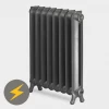 Paladin Sloane 750mm High 9 Section Electric Cast Iron Radiator with 2000w Heating Element -Radiators Shop SLO757PB2000W P