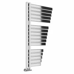 Toreno Casa Offset Tapered Heated Towel Rail - Chrome (1100 x 590mm)