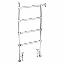 Chatsworth Traditional 1194 x 598mm Chrome Space-Saving Heated Towel Rail -Radiators Shop TR26SS d2 460