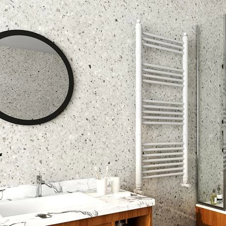 Keswick White Traditional 500 x 1200mm Heated Towel Rail 4 Keswick White Traditional 500 x 1200mm Heated Towel Rail - Image 2