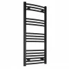 Toreno Black Curved W500 x H1000mm Heated Towel Rail -Radiators Shop TRB510C p