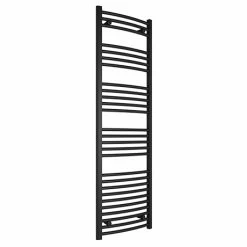 Toreno Black Curved W500 x H1600mm Heated Towel Rail