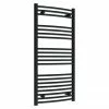 Toreno Black Curved W600 x H1200mm Heated Towel Rail -Radiators Shop TRB612C prod