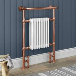 Chatsworth Savoy Rose Gold Traditional Heated Towel Rail Radiator