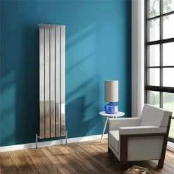 Urban 1600mm Chrome Single Panel Vertical Radiator - Various Widths