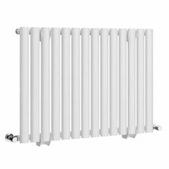 Metro Horizontal Radiator - White - Single Panel (600mm High) -Radiators Shop V2 HOP002WS d3 460