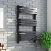 Venice Anthracite 800 x 500 Designer D-Shaped Heated Towel Rail -Radiators Shop VD26ANT p