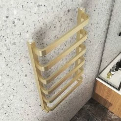 Venice Brushed Brass Designer Heated Towel Rail (500 x 800mm) 8 Venice Brushed Brass Designer Heated Towel Rail (500 x 800mm) -Radiators Shop VENBB85 d2 460