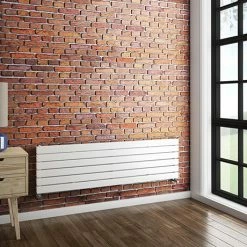 Urban Horizontal Radiator - White - Double Panel (1600mm Wide)