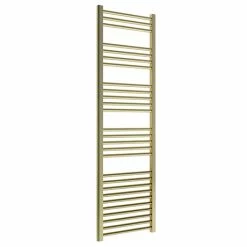 Venice Giro Heated Towel Rail - Brushed Brass (1600 x 500mm)
