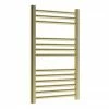 Venice Giro Heated Towel Rail - Brushed Brass (800 x 500mm)