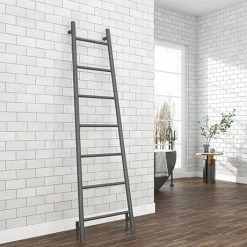 Venice Anthracite Leaning Ladder 1800 x 500mm Heated Towel Rail