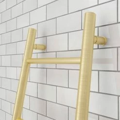 Venice Brushed Brass Leaning Ladder 1800 x 500mm Heated Towel Rail 8 Venice Brushed Brass Leaning Ladder 1800 x 500mm Heated Towel Rail -Radiators Shop VNR1BB D2 460