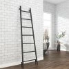 Venice Matt Black Leaning Ladder 1800 x 500mm Heated Towel Rail -Radiators Shop VNR1MB P