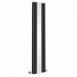 Metro Vertical Radiator with Mirror - Anthracite - Double Panel (H1800 x W382mm) -Radiators Shop VOCWM02 detail1 460