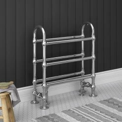 Chatsworth Traditional 778 x 683mm Chrome Freestanding Towel Rail