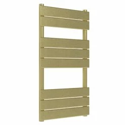 Venice Pannello Heated Towel Rail - Brushed Brass (840 x 500mm)
