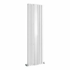 Metro Vertical Radiator with Mirror - White - Double Panel (H1800 x W500mm) -Radiators Shop WVT18X499M detail1 460