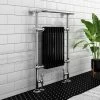 Aston Traditional Heated Towel Rail (Black & Chrome) -Radiators Shop X502B p